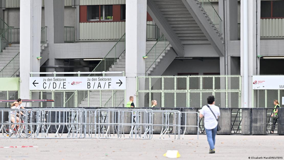 El estadio Happel en Viena, donde se realizarían los tres conciertos de Taylor Swift que fueron cancelados debido a la amenaza de atentado terrorista. (Foto: 08.08.2024)
