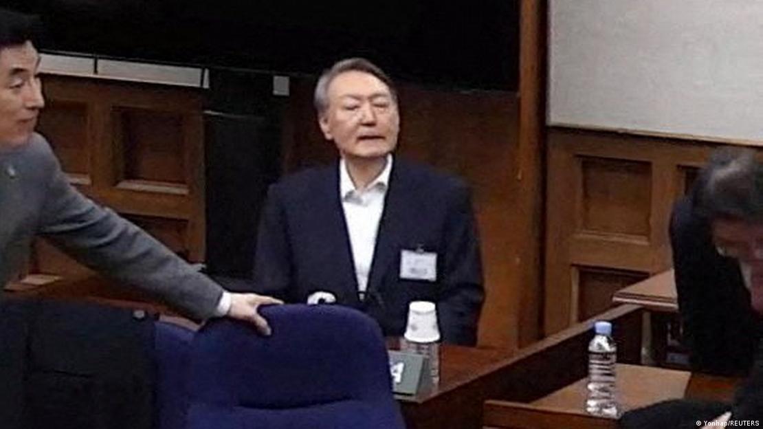 El expresidente surcoreano Yoon Suk-yeol durante su juicio en la corte. (19.02.2026).