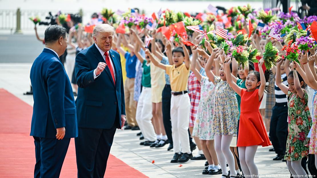 2026年5月14日，中國國家主席習近平和美國總統川普在人民大會堂出席歡迎儀式。