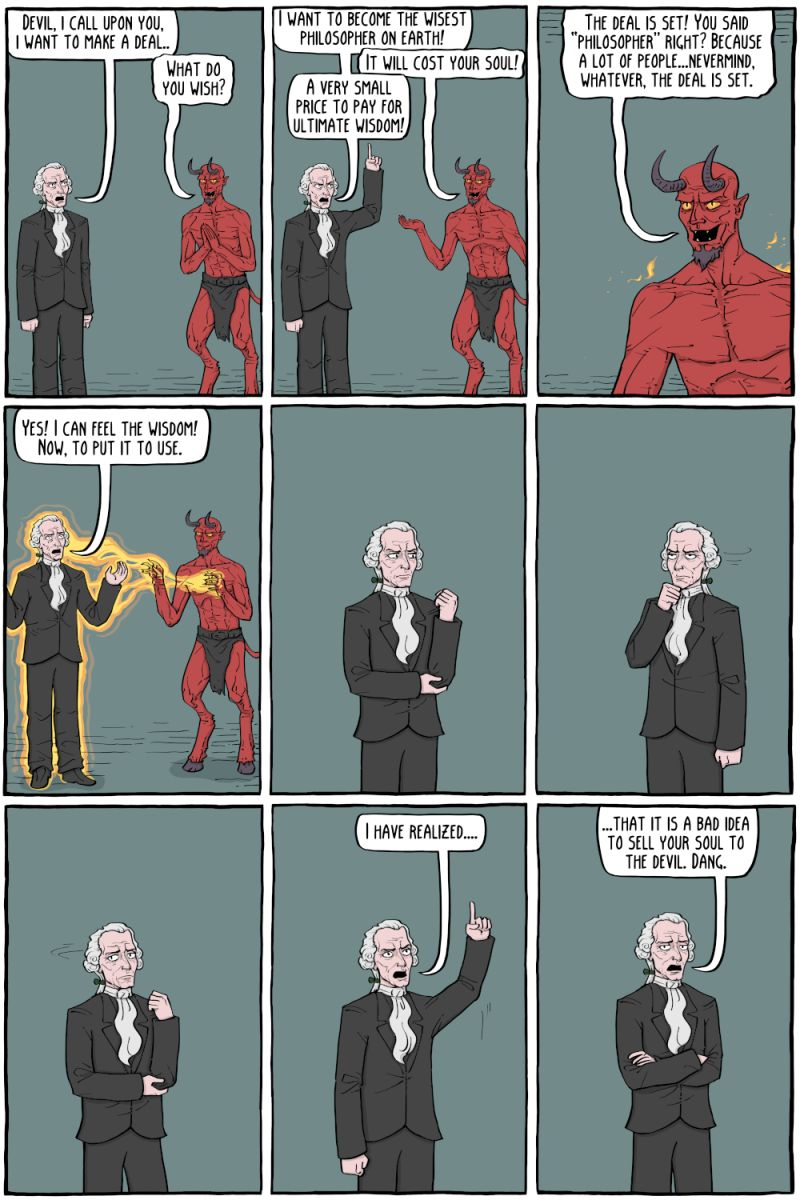 Philosophy News Network The Evil Demon Existential Comics - Dark Textures - High Quality 4K Collection