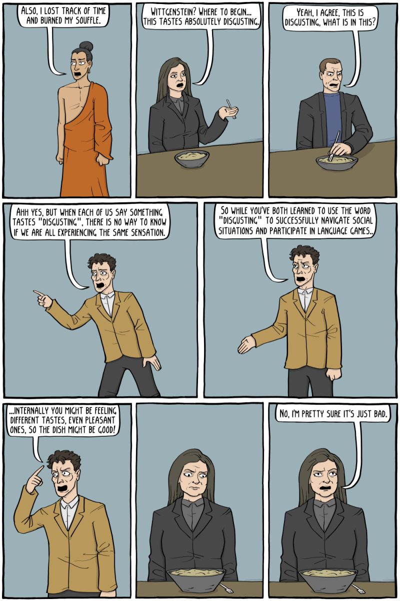 Ludwig Wittgenstein Existential Comics - Modern Mountain Background - HD