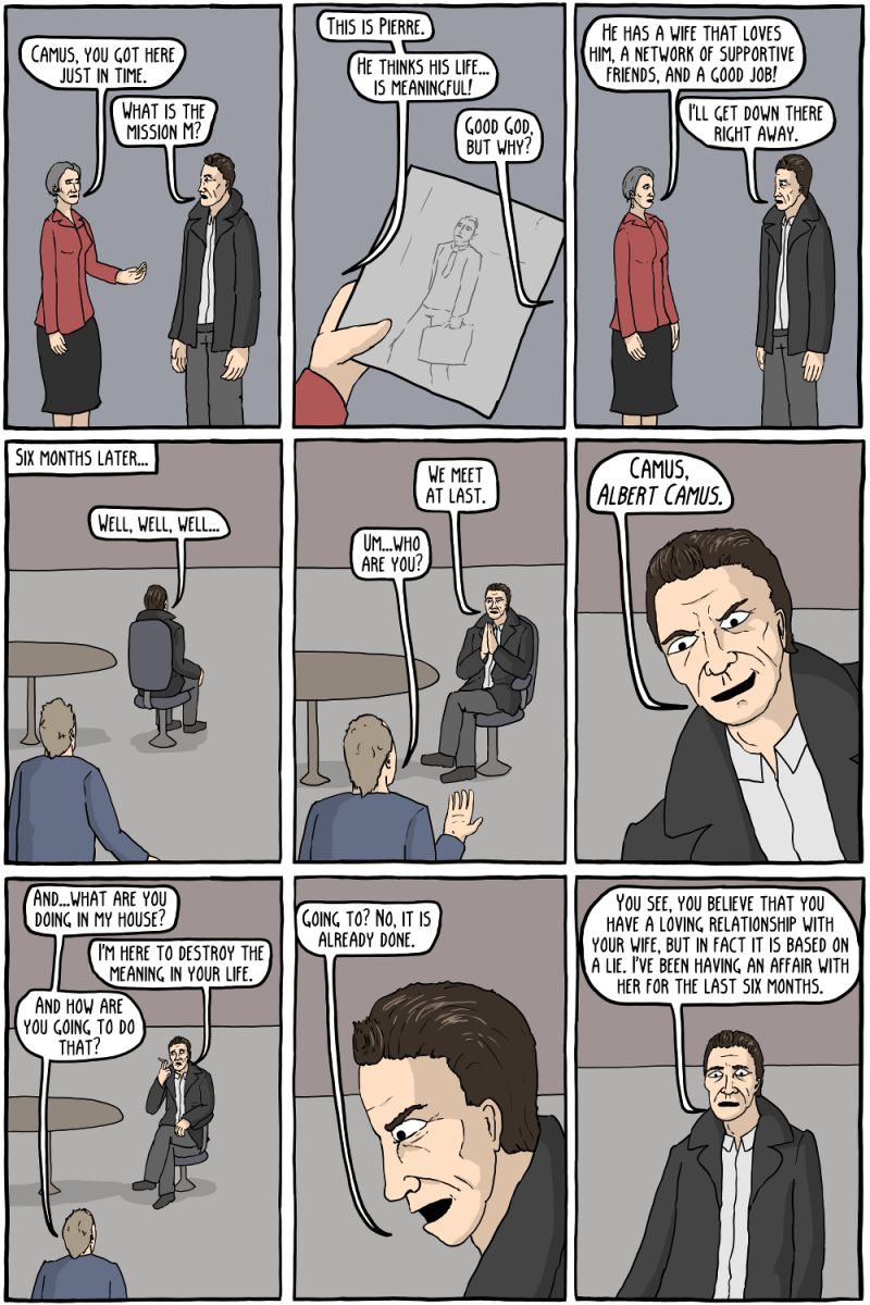 Albert Camus Existential Agent Existential Comics - Perfect Retina Geometric Wallpapers | Free Download