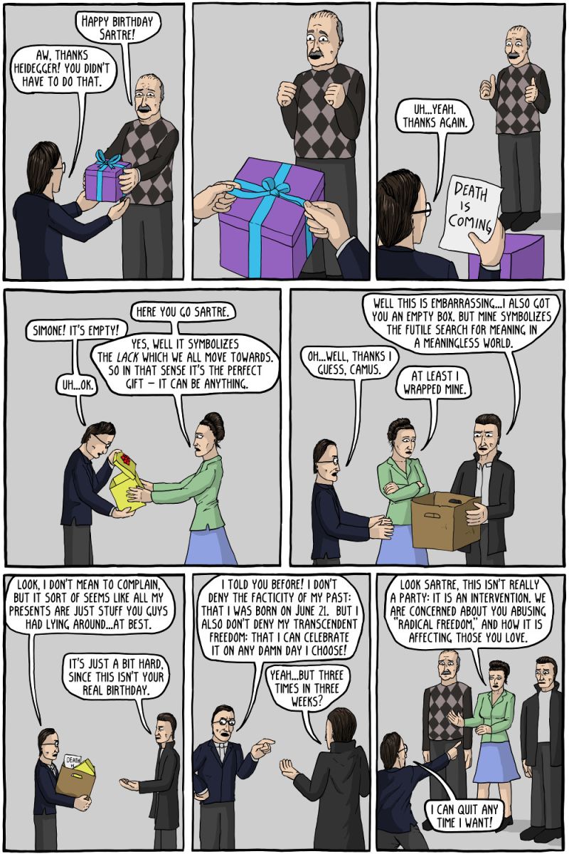 Cartesian Office Existential Comics - Download Classic Sunset Illustration | High Resolution