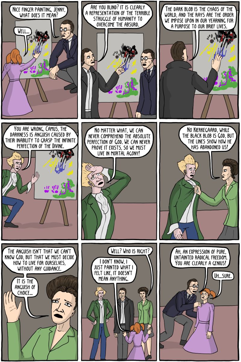 What Is Existentialism Existential Comics - Modern Abstract Texture - Mobile