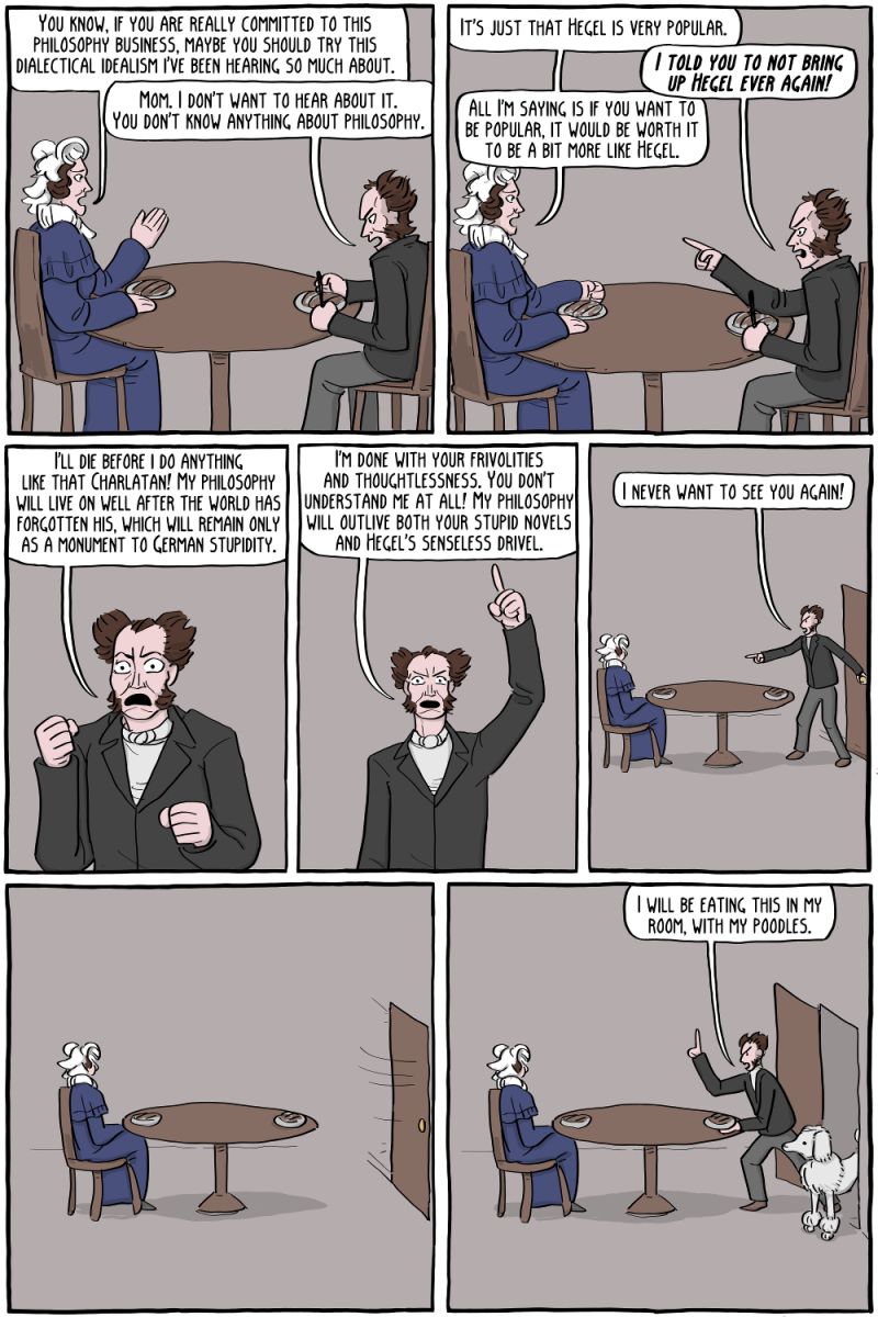 Arthur Schopenhauer Existential Comics - Download Elegant Light Pattern | Mobile
