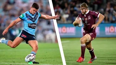 Great hit by jake trbojevic #serb @nrl #manvmel @seaeagles. State of Origin 1, 2021: Nathan Cleary v Christian Welch ...