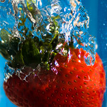 Juicy Strawberry Fruit in Water