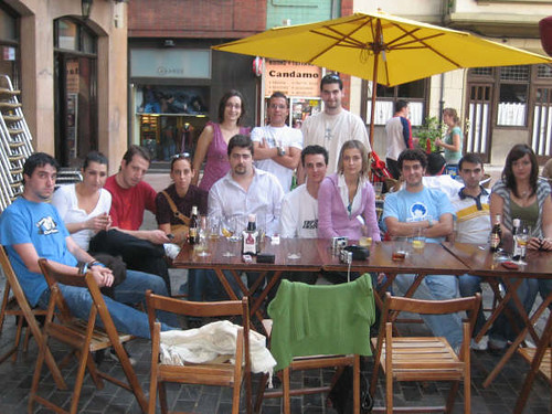 Todo el grupo en la terraza del Viajero
