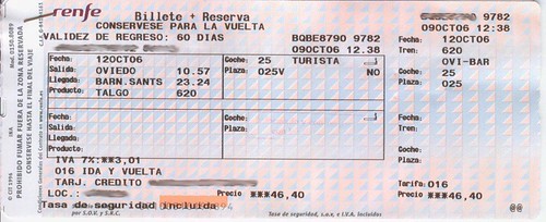 Billete de tren para ir a barcelona este finde