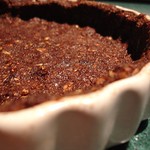 raw cherry-chocolate tart shell