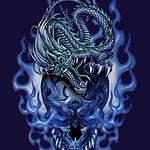 Skull-Blue Dragon Skull