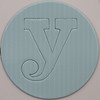 card disc with push out letter y