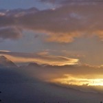 mt. rainier with it's thinking cap on