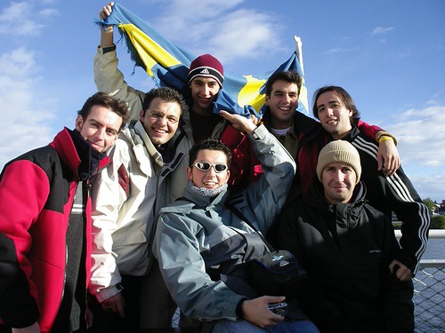Grupo en el barco