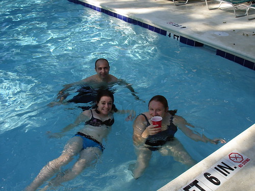 drinking and swimming