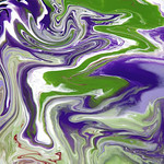 Green and Purple Fluid Abstract
