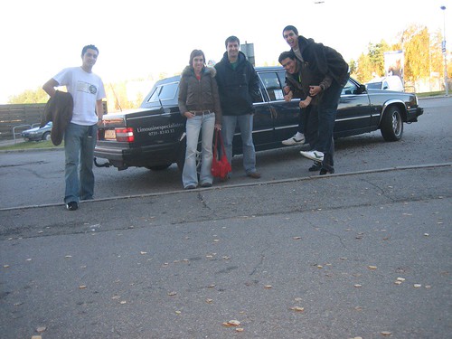 En limo antes de ir al aeropuerto