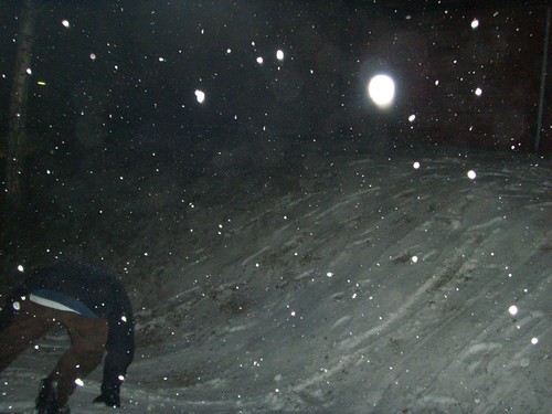 David con la tabla de snow