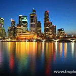 Singapore skyline in twilight
