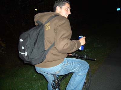 Camino de Pörson por la noche