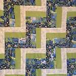 Rail fence patchwork quilt