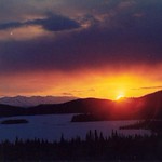 Alaskan Scenery near Tok Alaska sunset
