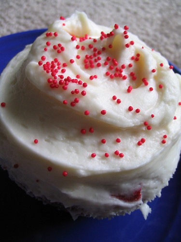 Red velvet cupcake from Auntie Em's in Eagle Rock