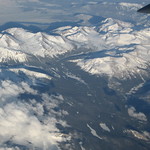 Mt. Dana and Tioga Road - May 23, 2006 - I took this from a commercial airliner enroute to San Diego from Portland - Mt. Dana is at far upper-left of photo === for a larger view LEFT CLICK ON THE IMAGE