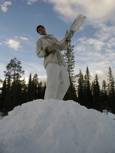 El Michi prensando la nieve