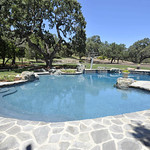 A general view of a swimming pool