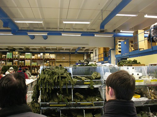 El luegar en el que nos entregaban la equipación