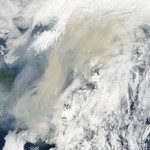 Smoke from Canadian fires over the Atlantic Ocean
