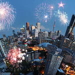 Toy-ronto Planet. Blue Hour Fireworks on Canada Day