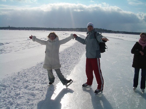 Andrea y Santi haciendo el tonto también