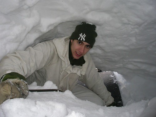 Empezando a avanzar el iglú