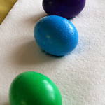 Green, blue, and purple.