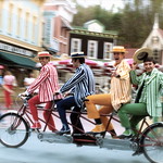 Disneyland's 'Colourful' Tandem Bikers