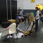 New York Comic Con, 10/10/10 (Day 3): closing time - carefully packing up the Lego sculptures (sequence: 4 of 5) (IMG_4141)