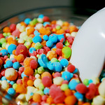 A detail of Dippin Dots