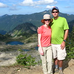 Kurt & Katie, Bogachiel Peak, Seven Lakes basin Background