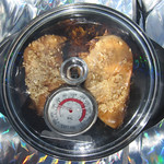 Solar funnel cooker - teri chicken