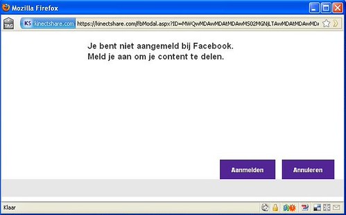 Kinectshare to FB Step 2