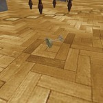 library floor -a fallen glass