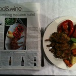 Crumbed lamb cutlet.