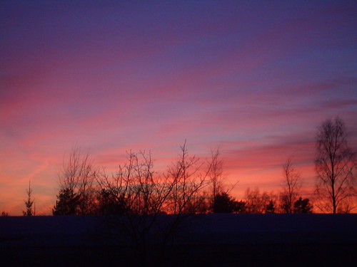 Una puesta de sol en el marzo sueco