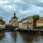 Bamberg, Blick auf das alte Rathaus und das Rottmeisterhäuschen