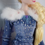 2017 Elsa Limited Edition 17 Inch Doll - Olaf's Frozen Adventure - Disney Store Purchase - Covers Off - Closeup Left Front View of Bodice and Collar