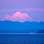 Alpenglo on Mount Baker