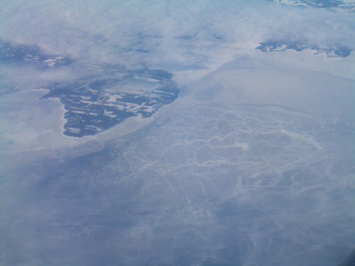 El mar congelado visto desde el avión