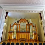 Tanunda. This 1877 Hill and Son pipe organ was built for Adelaide Town Hall. It was removed in 1989 and put in storage before being moved to Tanunda. Restoration took 15 years. Now in the Soldiers Memorial Hall. .